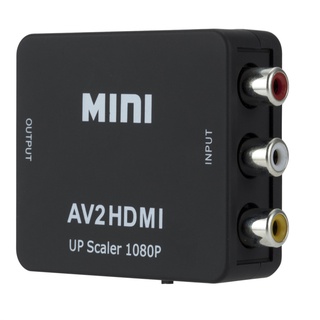 Av a HDMI Scalar convertidor de vídeo HD compuesto caja adaptador RCA AV CVBS a HDMI 1080P Mini AV2HDMI para HDTV PC DVD XBOX (4)