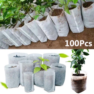 josephina 100 bolsas de cultivo orgánico de jardín suministros de plantas de vivero bolsas de flores no tejidas biodegradables ventilación creciente plantación macetas