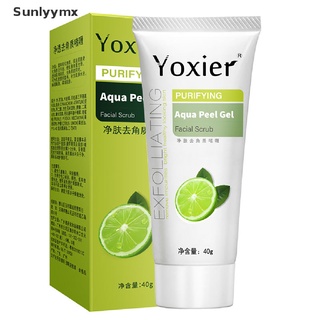 [sxm] yoxier exfoliante exfoliante facial peeling gel hidratante blanqueamiento limón vitamina uyk (3)