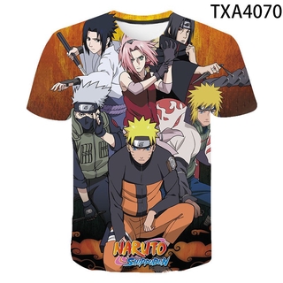 3 To 13 Years Naruto Clothing Kids Boys Girls Short Sleeve tshirt De manga corta T Shirt Cartoon Uchiha Uzumaki T-shirt Tops Children Clothes