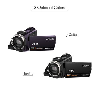 Andoer 4K 1080P 48MP WiFi cámara de vídeo Digital grabadora de Video con Novatek 9