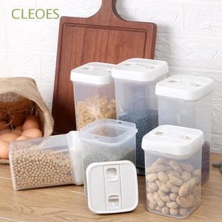 CLEOES 1000/1500ML Food Storage Container Plastic Multigrain Tank Sealed Cans Noodle Box Transparent Refrigerator Keep Fresh Clear Kitchen Storage Box