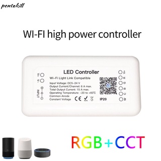 tuya wifi Smart LED Controlador RGB + CCT 6pin Tira De Luz DC12-24V Trabajo Con Alexa Asistente De Google pentakill