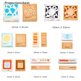 protectionubest paleta serie vintage sello diy madera sello de goma para scrapbooking papelería npq