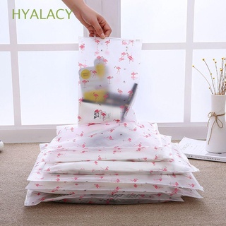 HYALACY 1/5pcs New Storage Pouch Travel Flamingo Plastic Bag Portable EVA Waterproof Cloth Organizer Translucent Zip Lock