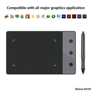 Huion H420 tableta Digital con pluma De Captura inalámbrica