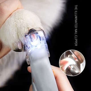 (Apumx) cortaúñas para mascotas, perro, gato, garra de uñas, tijera, recortadora de uñas con luz LED (2)