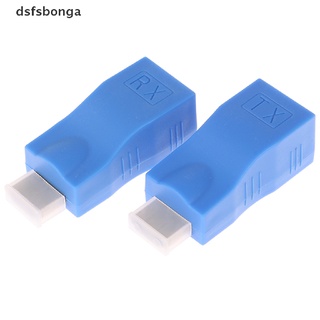 *dsfsbonga* 2pcs 1080P HDMI Extender to RJ45 Over Cat 6 Network LAN Ethernet Adapter Blue hot sell