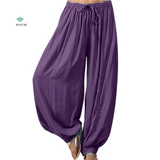 Pantalones Harem bohemios de mujer anchos con Aladdin (2)