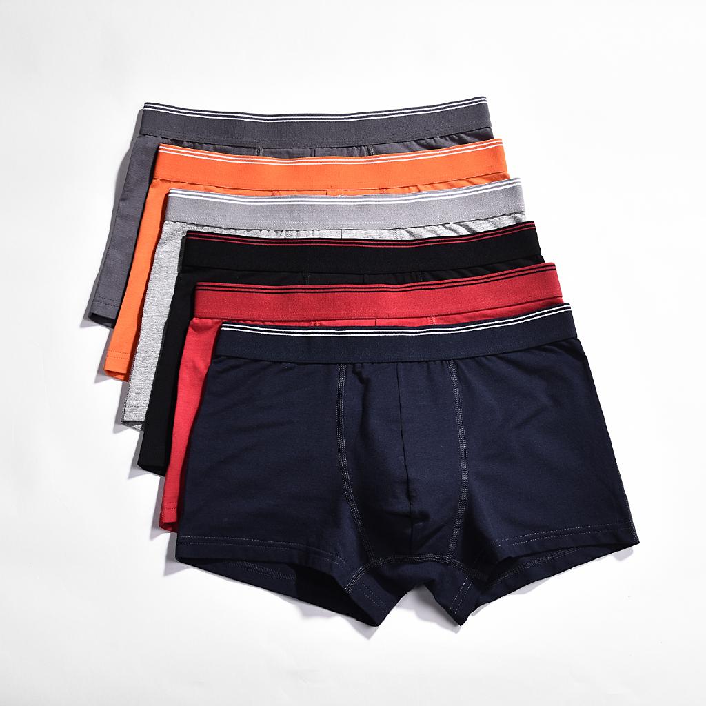 Ropa interior de algodón para hombre clásica boxeadores suaves pantalones cortos (1)