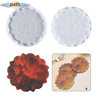 Path - moldes de resina para decoración del hogar, artesanía, Mandala, posavasos, molde de silicona, bricolaje, herramienta de fundición, cristal, epoxi