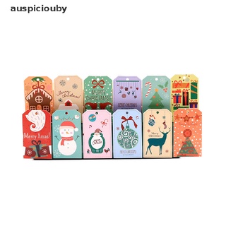 (auspiciouby) 100pcs etiqueta de papel etiqueta de navidad decoración etiquetas colgante regalo tarjeta de regalo diy en venta
