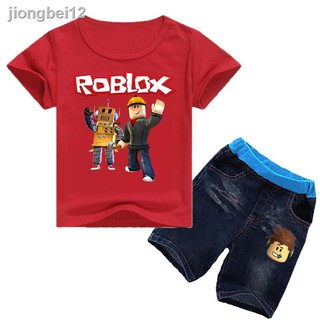 ▩๑✜traje de baño Roblox para niños/traje para niños/traje de bebé/niños/Camiseta de mezclilla/Shorts (2)