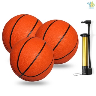3Pcs niños Mini baloncesto tamaño 1 interior al aire libre baloncesto de goma con bomba de inflación