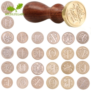 Retro 26 letra A - Z sello de cera sello alfabeto letra Retro madera Kits de sellos reemplazar cabeza de cobre conjuntos