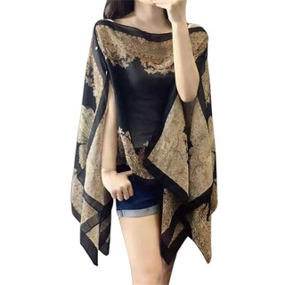 Moda Casual talla grande Grimo Baju servilleta bata de Seda protección Solar mujer Cantik (2)