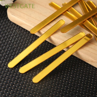 WESTGATE 10/100pcs Ice Cream Sticks Useful Kids Gift Popsicle Stick DIY Baby Shower 11.3x1cm Crafts Handmade Making Acrylic Party Supplies