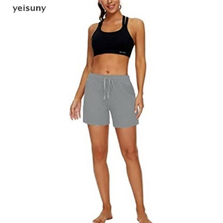 [yei] mujer cinturón elástico pantalones cortos casual yoga deportes pantalones cortos 586cl (6)