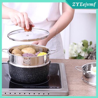 cesta de vaporizador de verduras inserta olla vaporizador olla utensilios de cocina con doble oreja (5)