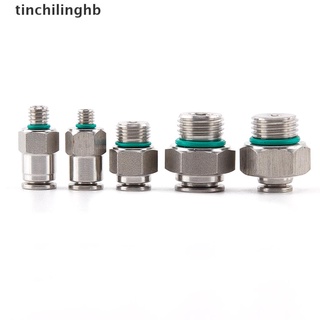 [tinchilinghb] 304 Stainless PC Quick Connector Fittings PE Pipe Pneumatic Connector G Thread [HOT]