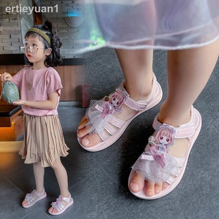 Sandalias de princesa de suela suave para niñas de 3-12 años antideslizantes verano 2021 nuevos zapatos pr para niños grandes (6)