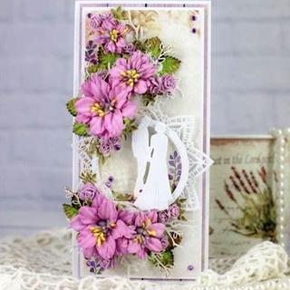 querenmim troqueles de corte de metal de hoja de flores diy álbum de recortes en relieve tarjetas de papel decoración de arte (6)