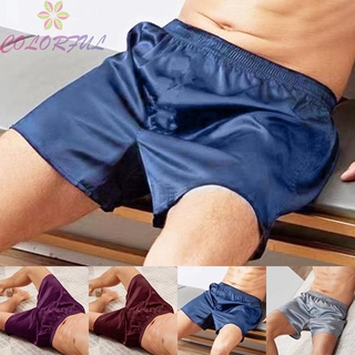 pantalones cortos boxeadores casual corto pijamas ropa de dormir de los hombres de satén de seda pjs cómodo fondos de playa ropa interior para hombre spa sueño