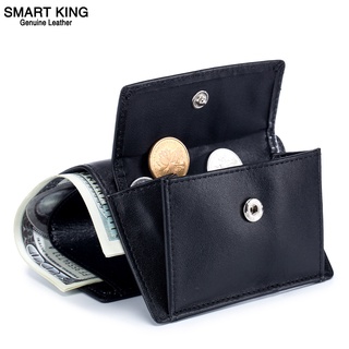Smart King hombres corto cartera estilo de moda masculino carteras RFID bloqueo Real de cuero de vaca genuino monedero titular de la tarjeta