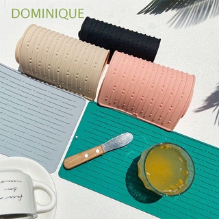 DOMINIQUE 1 pc Place Mat 3 Sizes Cushion Pad Drying Pad Silicone Durable Useful Heat Resistant Dinnerware Mat Draining Dish Mat/Multicolor
