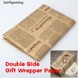 Ling papel de regalo envoltura de papel Kraft de doble cara de navidad Vintage.