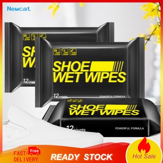 <NEWCAT> Portable Disposable Shoes Cleaning Wet Wipes Sneakers Non-woven Detergent Tissue