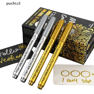 【puchi】 Metallic Marker Paint Pen Non-toxic Permanent Marker Pen DIY Art Marker CL