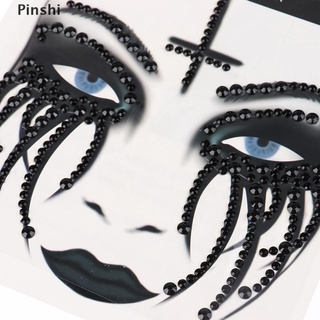 sgsh - pegatina de maquillaje para halloween, diseño de calavera, hueso, fiesta, club nocturno, maquillaje. (5)