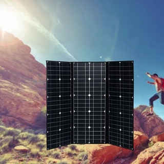 panel solar portátil plegable de 200w para central eléctrica, camping, senderismo, teléfono