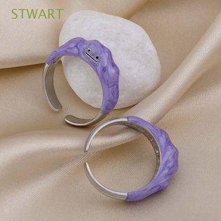 stwart personalidad anillos de dedo niñas aleación anillos abiertos mujeres lindo coreano sonrisa sueño púrpura moda joyería/multicolor