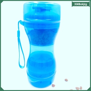 portátil mascota perro cachorro agua dispensador de alimentos tazón botella taza de alimentación al aire libre