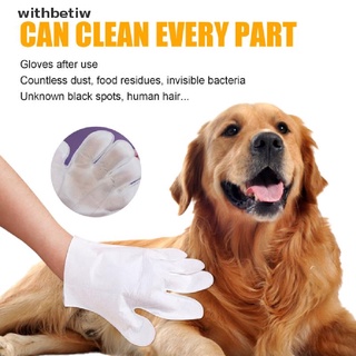 Wtiw mascotas quitamanchas toallitas No tejidas guantes de tela sin lavado suave para la limpieza.