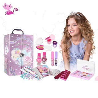 Wycui juego De maquillaje profesional De maquillaje Para niños niñas De seguridad probados-no Tóxico/juguete Para niñas (8)