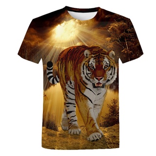 popular moda popular tigre niños de manga corta t-shirt animal harajuku camisetas niño niño niños y niñas tops camisas niños camiseta 2021