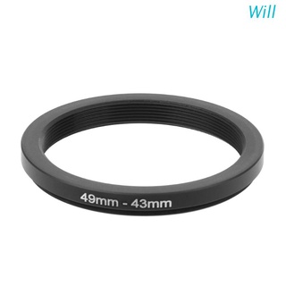 Will 49mm a 43mm Metal Step Down anillos adaptador de lente filtro cámara herramienta accesorio nuevo