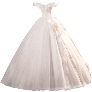 ángel vestido de novia de estilo princesa francés romántico pétalos de moda off-hombro vestido de novia de novia 18812 (5)