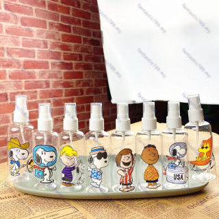 Fantastic789 1Pc 50ml/100ml de dibujos animados Snoopy transparente vacío Spray botella de plástico Mini contenedor recargable botellas cosméticas contenedores (4)