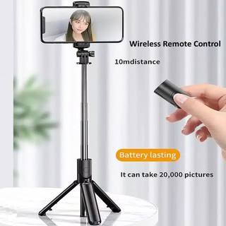 S03 Selfie Stick trípode + Bluetooth mando a distancia - Live Stream Selfie Stick 3 en 1