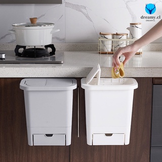 Cabinet Mounted Trash Can Wall-mounted Kitchen Garbage Bin Dustbin with Lid