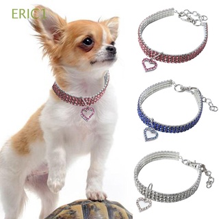 eric1 moda collar para mascotas lindos suministros de cristal collar mini colgante brillante rhinestone exquisito para cachorro gato teddy bling diamante accesorios para perros/multicolor