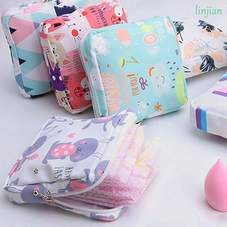 Linjian toalla cremallera auriculares caso tampón bolsa titular de la tarjeta de crédito servilleta sanitaria bolsa de almacenamiento bolsa de maquillaje (1)