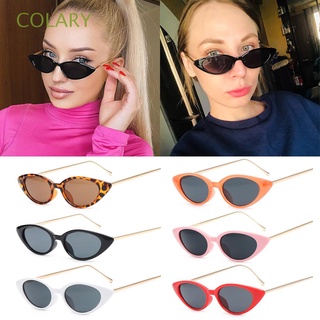 COLARY Trend Fashion Narrow Frame Sunglasses UV400 y Small Frame SunGlasses Women Goggles Eyewear Vintage Clout Goggles