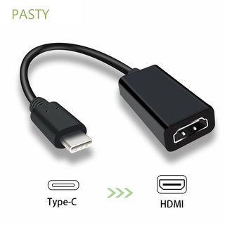 PASTY USB C adaptador AV convertidor tipo C a HDMI Monitor de TV 4K macho a Femal tipo C a HDMI Cable/Multicolor