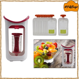 Baby Food Squeeze Station with Storage Pouch Container Puree Packing Maker