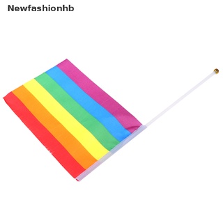 (newfashionhb) 5x arco iris de mano ondeando bandera gay orgullo lesbiana paz lgbt banner festival en venta